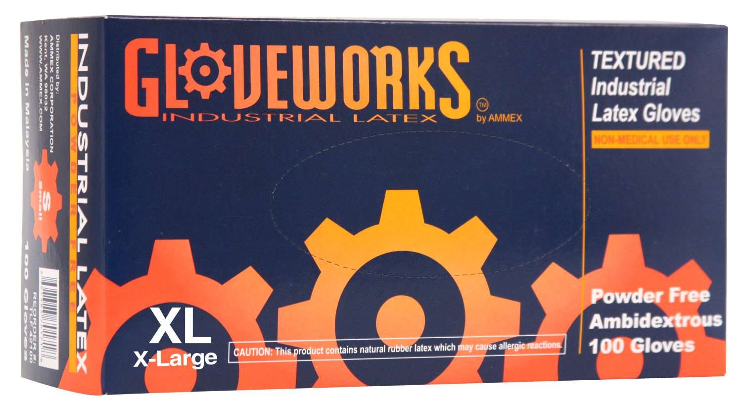 GLOVEWORKS LATEX P/FREE [X-LARGE]